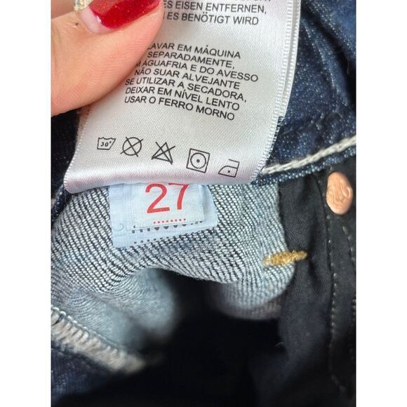 Miss Me Signature Boot Cut Bling Flap Pocket Medium Wash Jeans 27x29.5 *ALTERED* - Picture 14 of 16